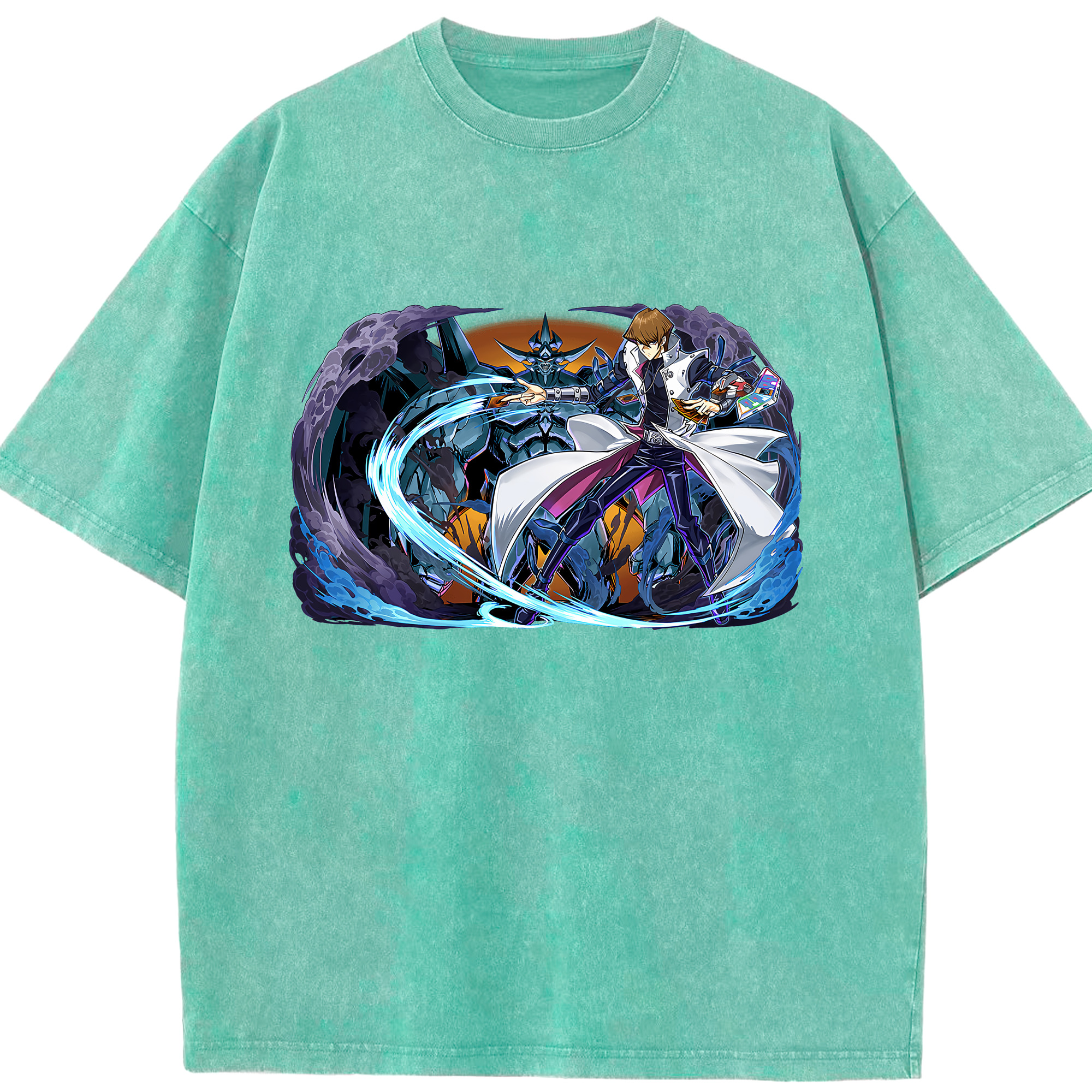 （画像用） 遊☆戯☆王 Yu-Gi-Oh! 綿100% ヴィンテージ風 半袖Tシャツ（フロントプリント）